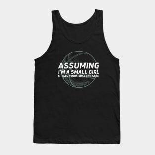 Assuming I'm a small girl Basketball Tank Top